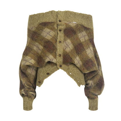 Spicy Loose Plaid Sweater