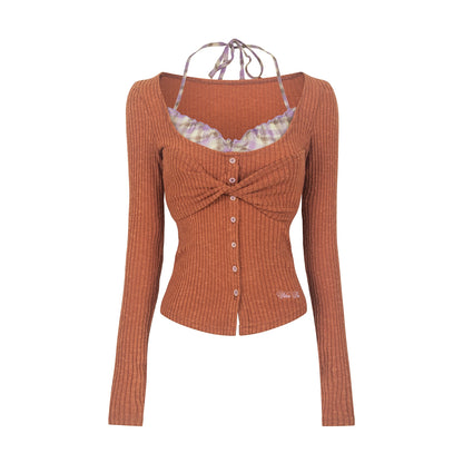 Contrasting Halterneck T-Shirt