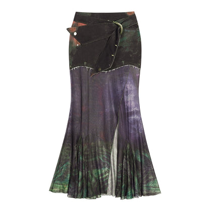 Aurora Mesh Mermaid Tail Skirt