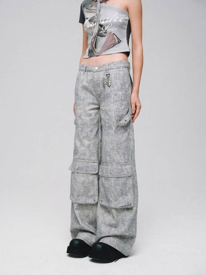 Low waist shapework denim pants