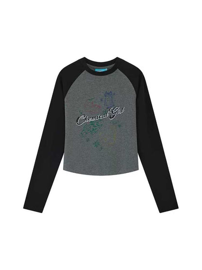 Printed long sleeve T-shirt