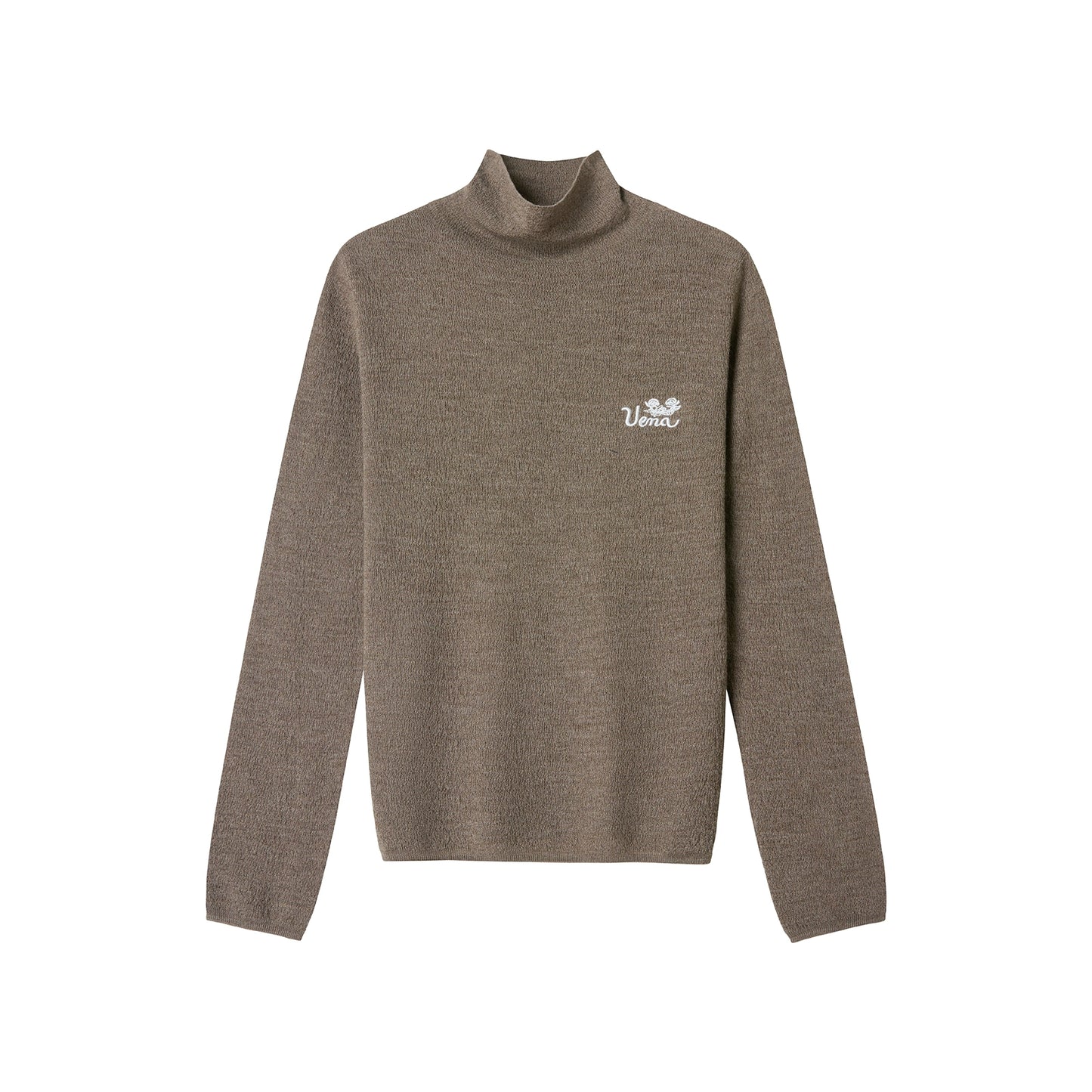 Letter Embroidery Turtleneck Knitwear