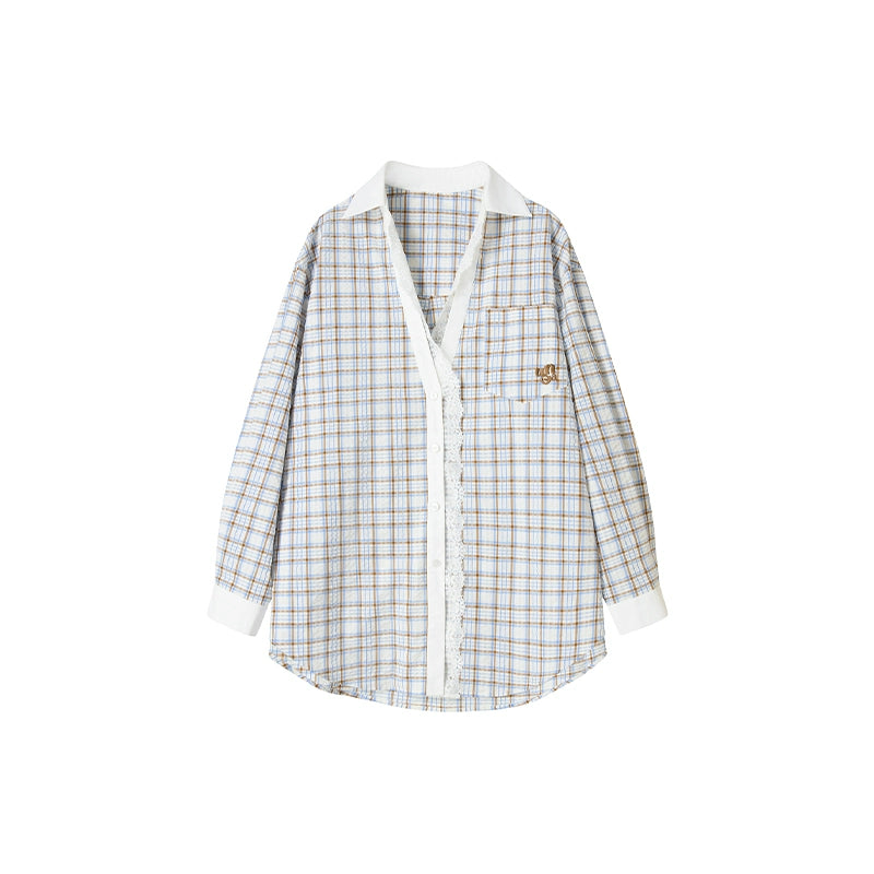 Blue Lace Casual Set-Up