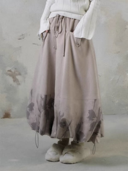 Loose cotton jacket + skirt + scarf