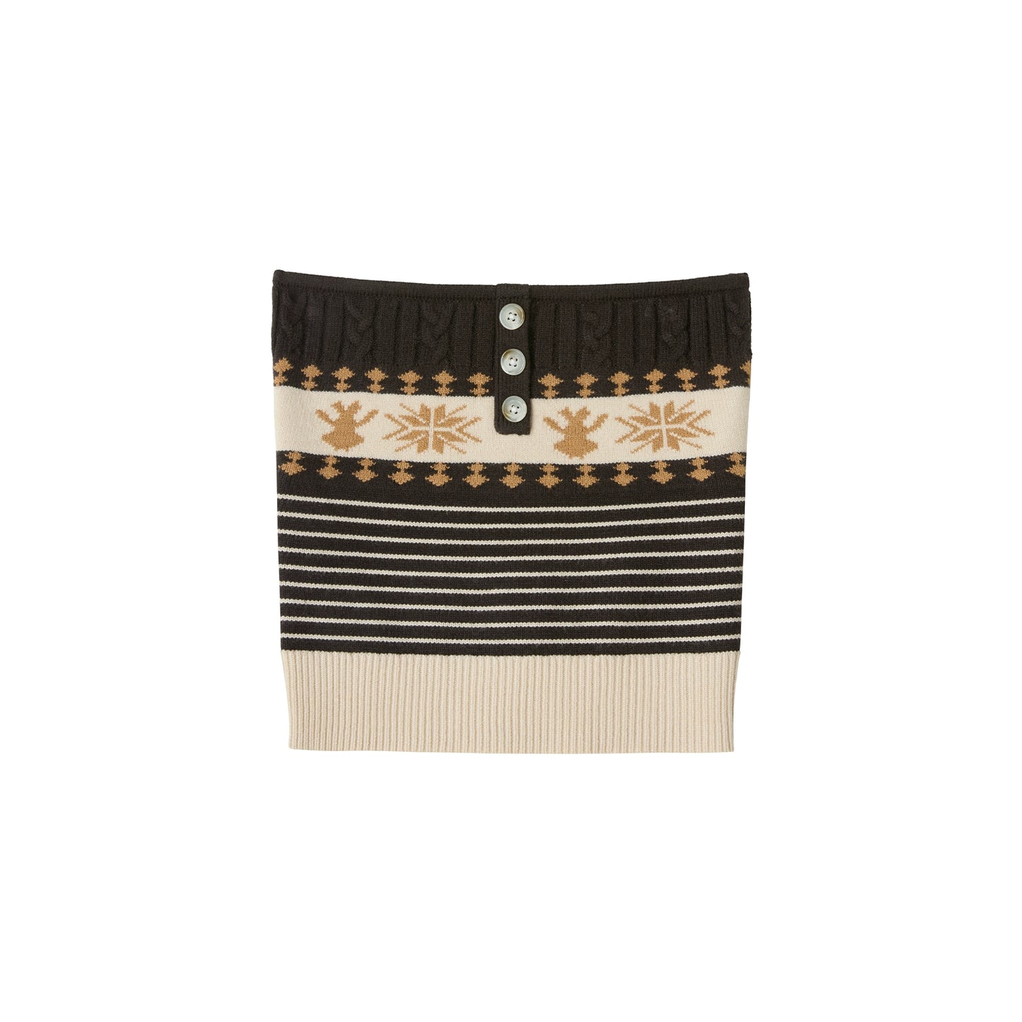 Cropped Knit Cam Shoulder Cardigan Set-Up