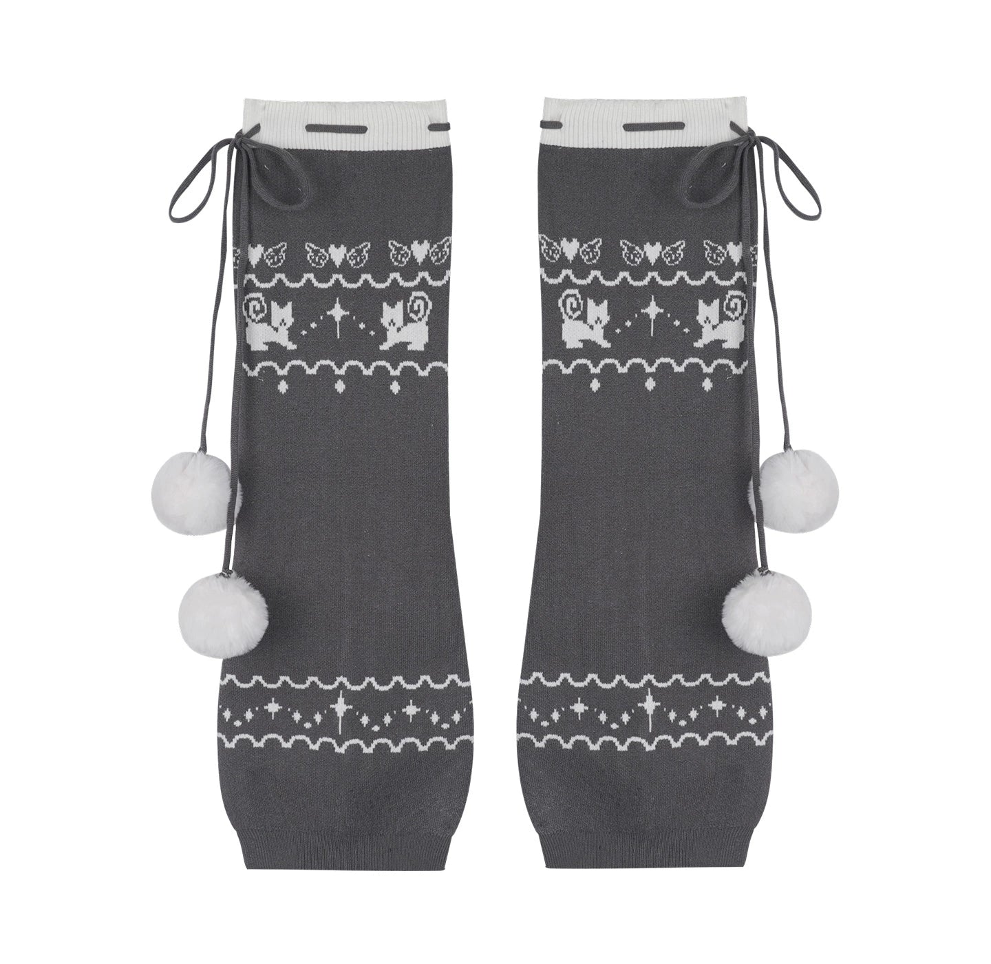 Fair Isle Knit Snow Socks Covers