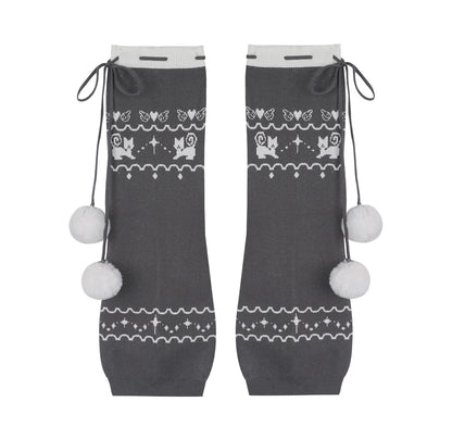 Fair Isle Knit Snow Socks Covers