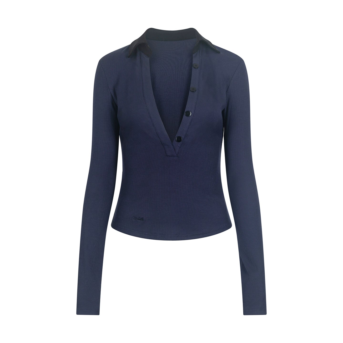 Deep V Slim Long Sleeve T-Shirt