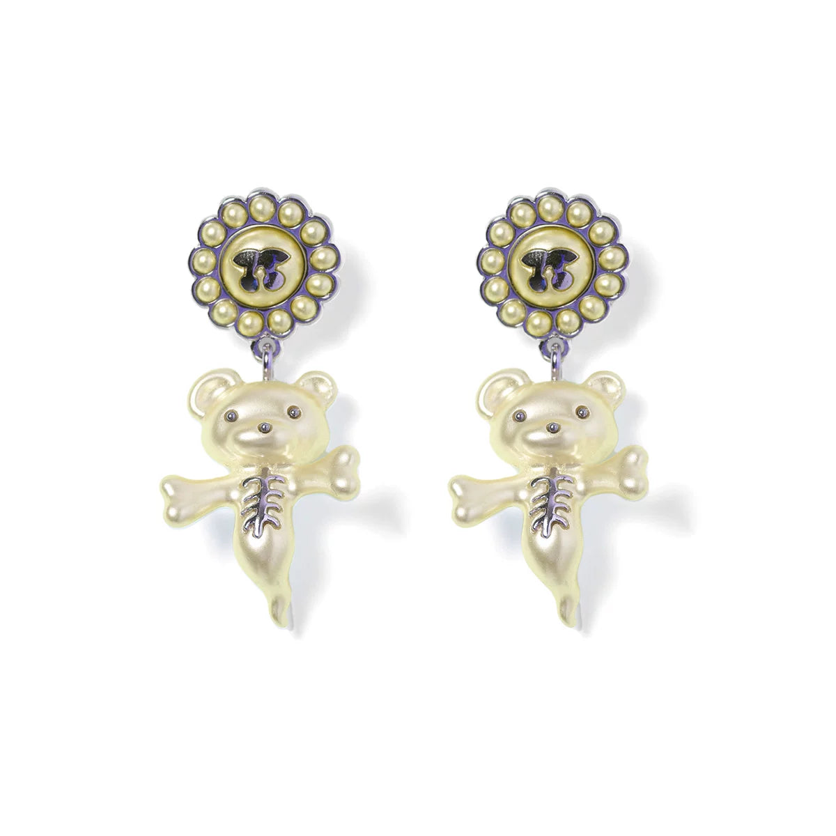 Two-Tone Pearl Earrings