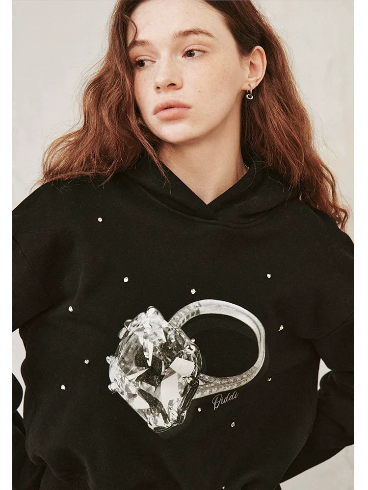 Printed hooded sweatshirt