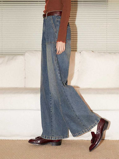 Retro straight jeans