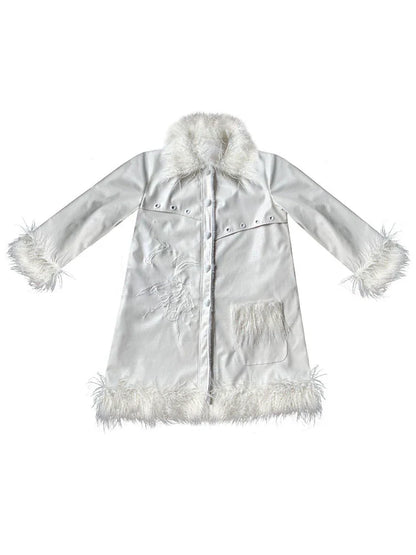 Original crocodile pattern fur coat