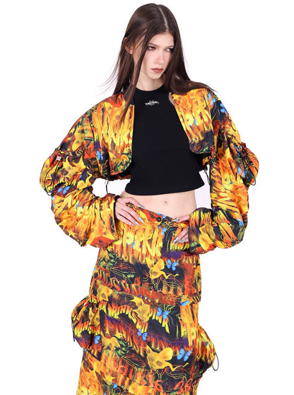 Flame Split Skirt