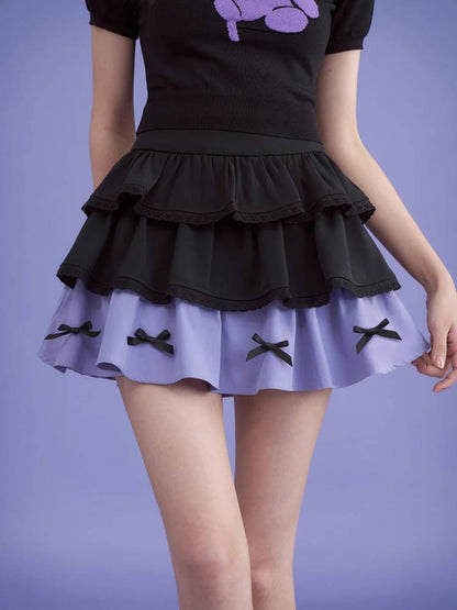 Ribbon black cake skirt