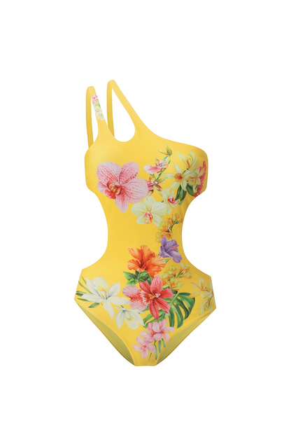 Floral Print One-Piece Swimsuit