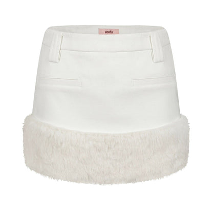 Vintage Furry Patchwork Skirt