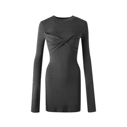 Asymmetrical Twist Bodycon Dress