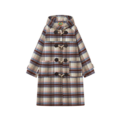 Velvet Dream Plaid Hooded Wool Jacket
