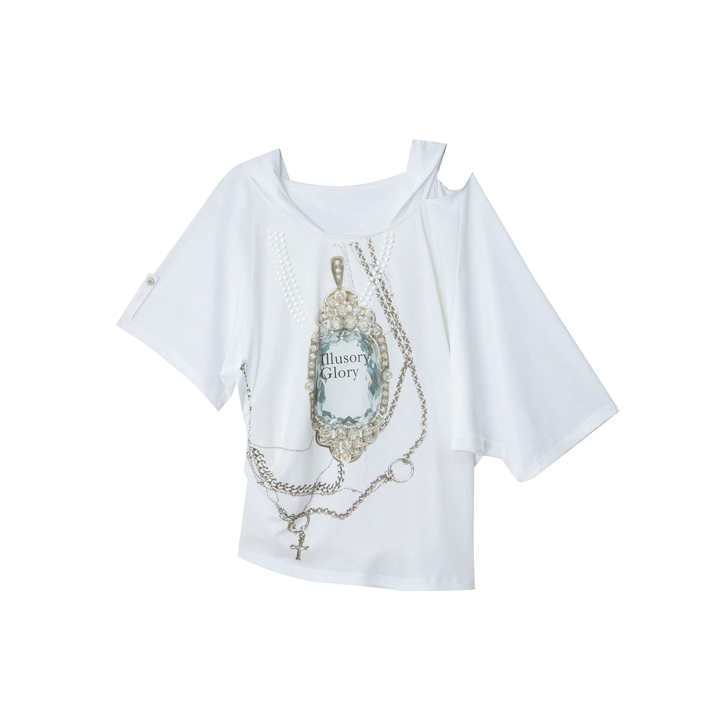 Retro Gemstone Hooded Top