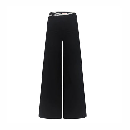 Retro Lace Splicing Pants