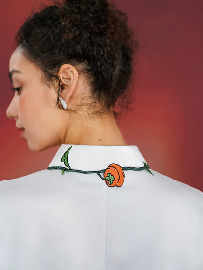 Chinese embroidery retro shirt