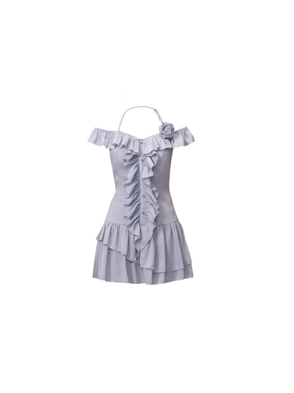 Mint Soda Romantic Ruffle Dress