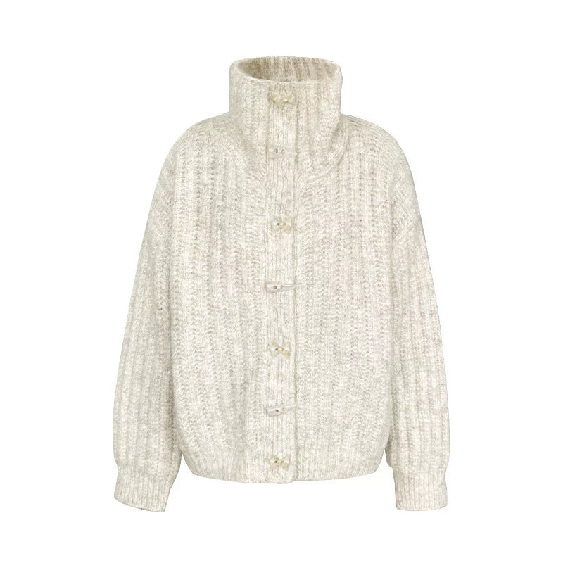 Oatmeal Toggle Knit Cardigan