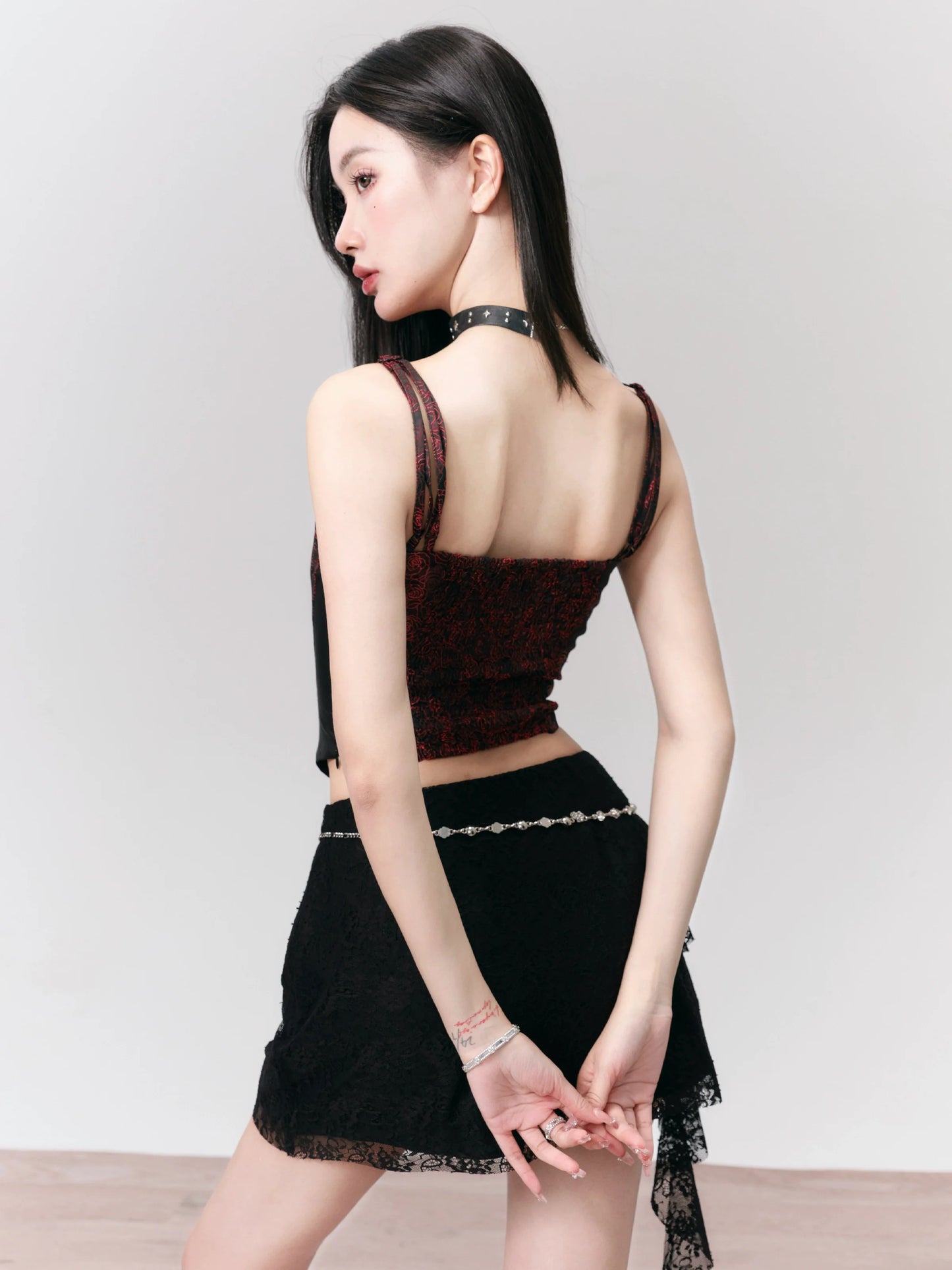 Vintage Lace Suspender Vest Top