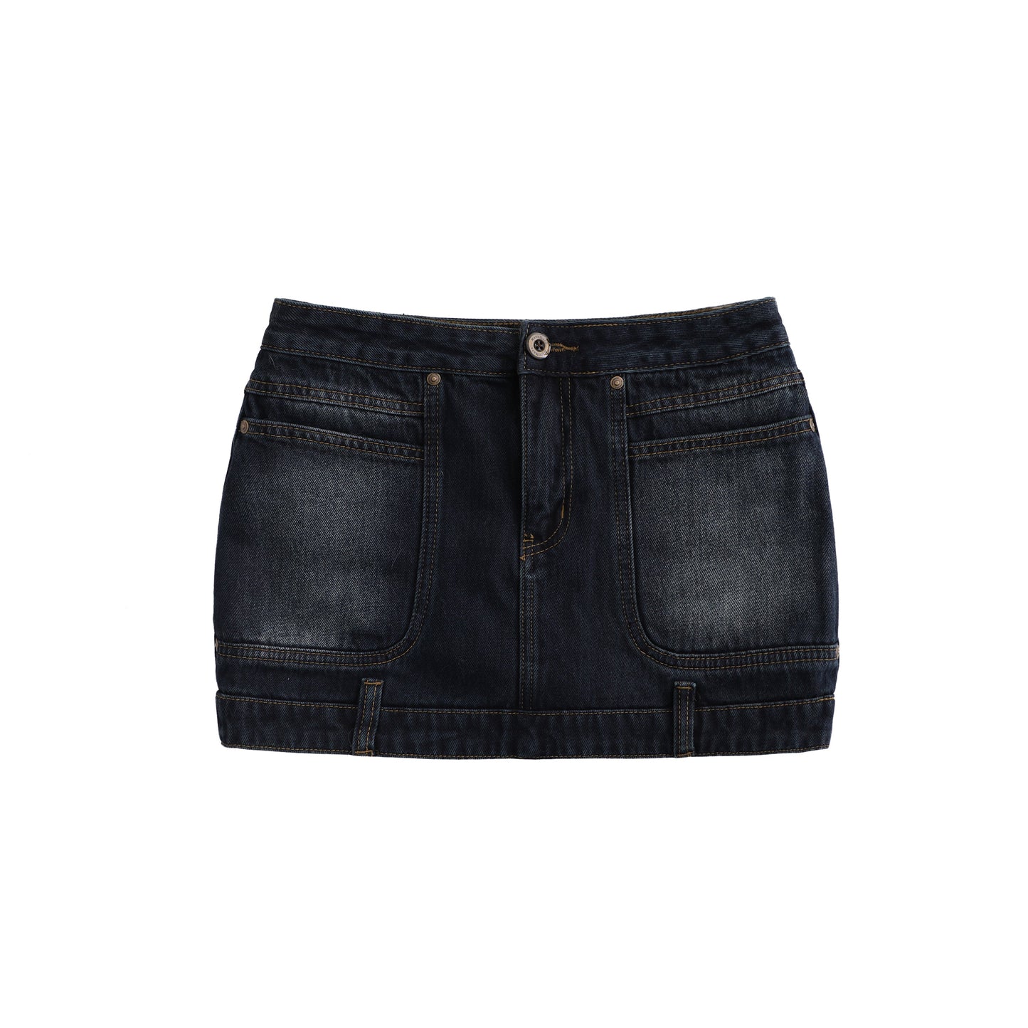 Denim half-body skirt