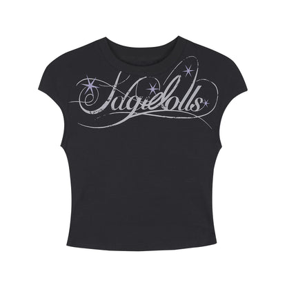 Black and Pink Printed Top