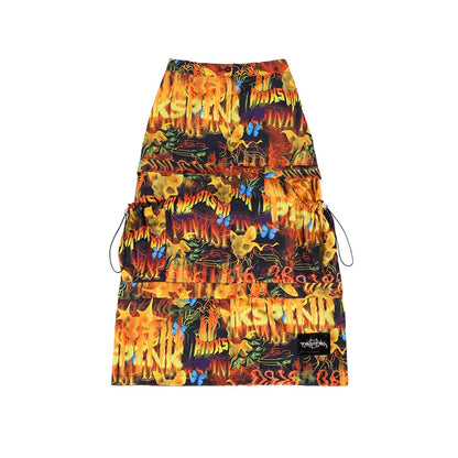 Flame Split Skirt