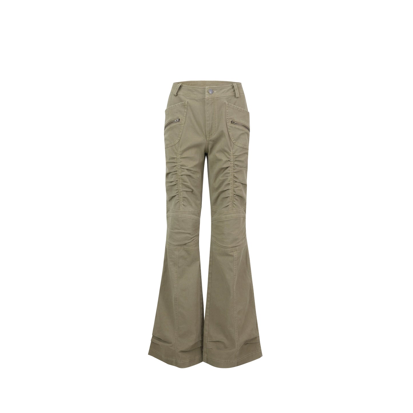 Slightly Loose Wash Cargo Flared Pants