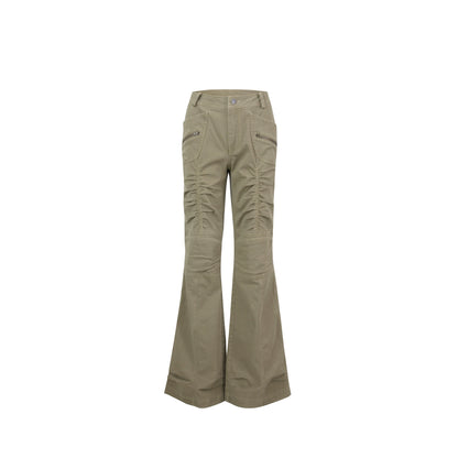 Slightly Loose Wash Cargo Flared Pants