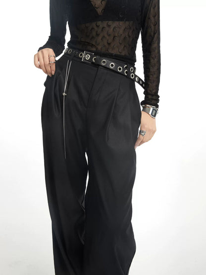 High waist wide leg pants