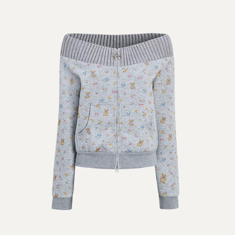 One-Shoulder Sweatshirt Set-Up