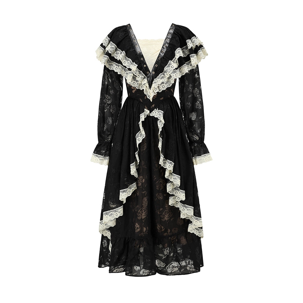 French Courtly Halloween Dress Set-Up