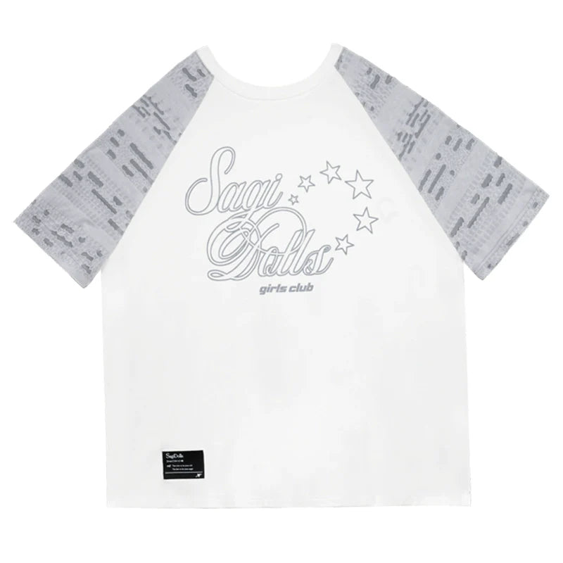 Ripped Raglan Sleeve T-Shirt