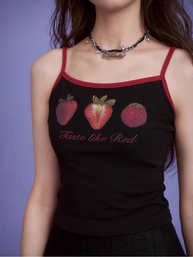 Strawberry print camisole