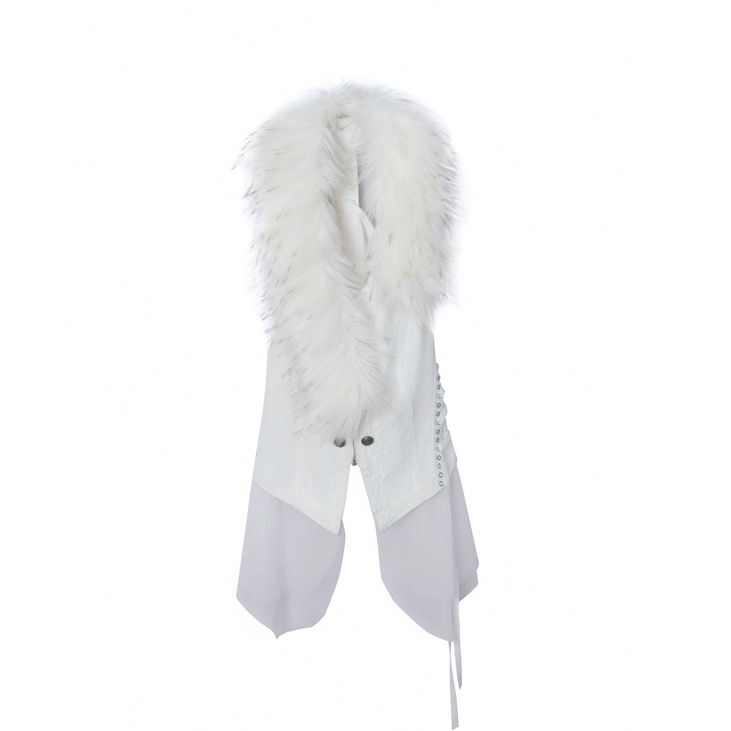 Yarn Stitched Vintage Fur Vest