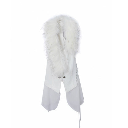 Yarn Stitched Vintage Fur Vest