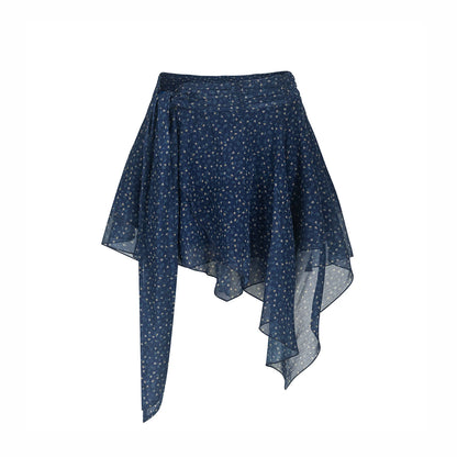 Retro Asymmetrical Tie Skirt