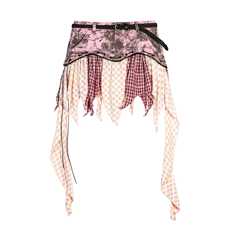 Irregular Denim Skirt