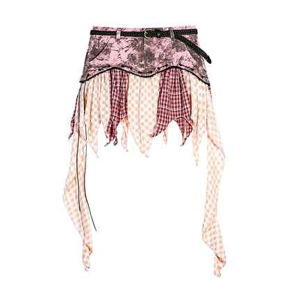 Irregular Denim Skirt