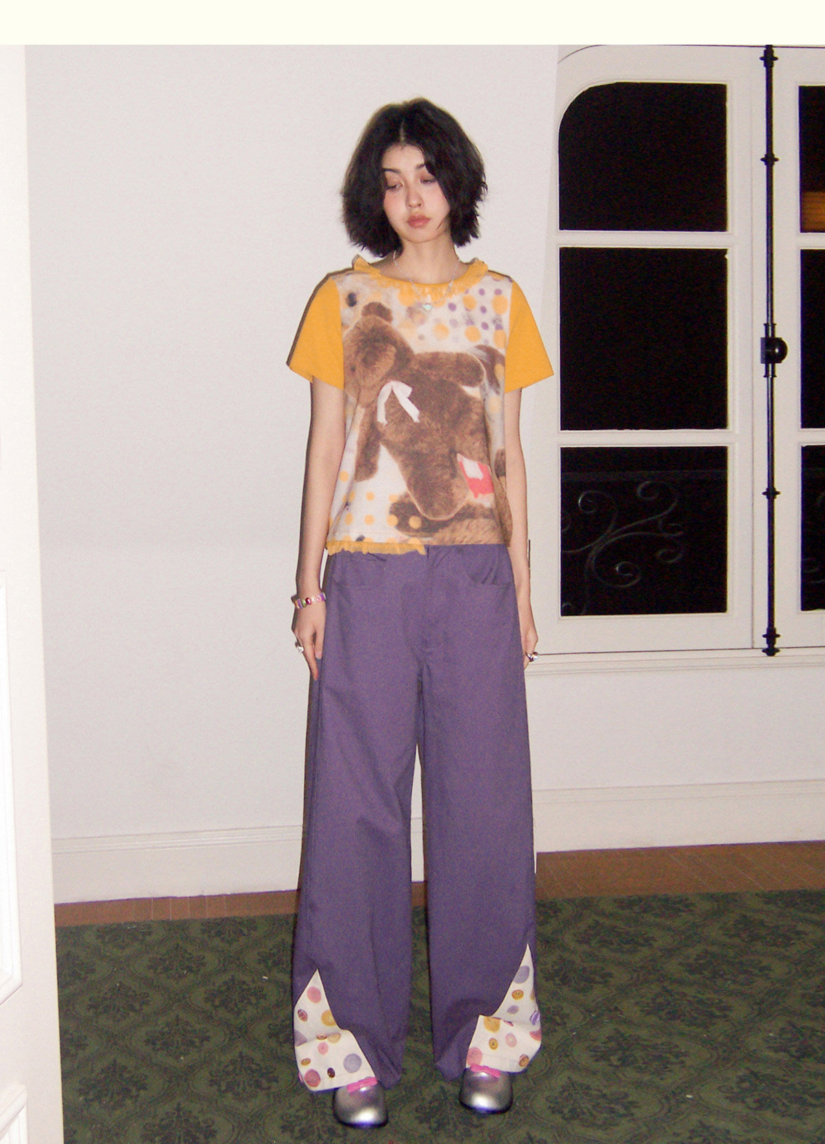 Polka Dot Bear Lace Tee