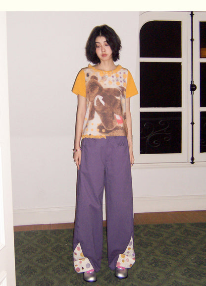 Polka Dot Bear Lace Tee