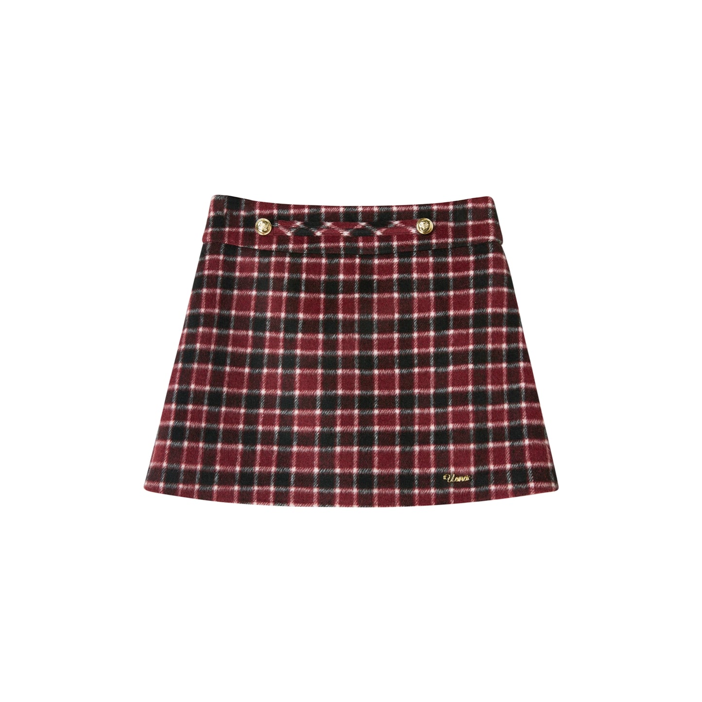 Retro Woolen A-Line Skirt