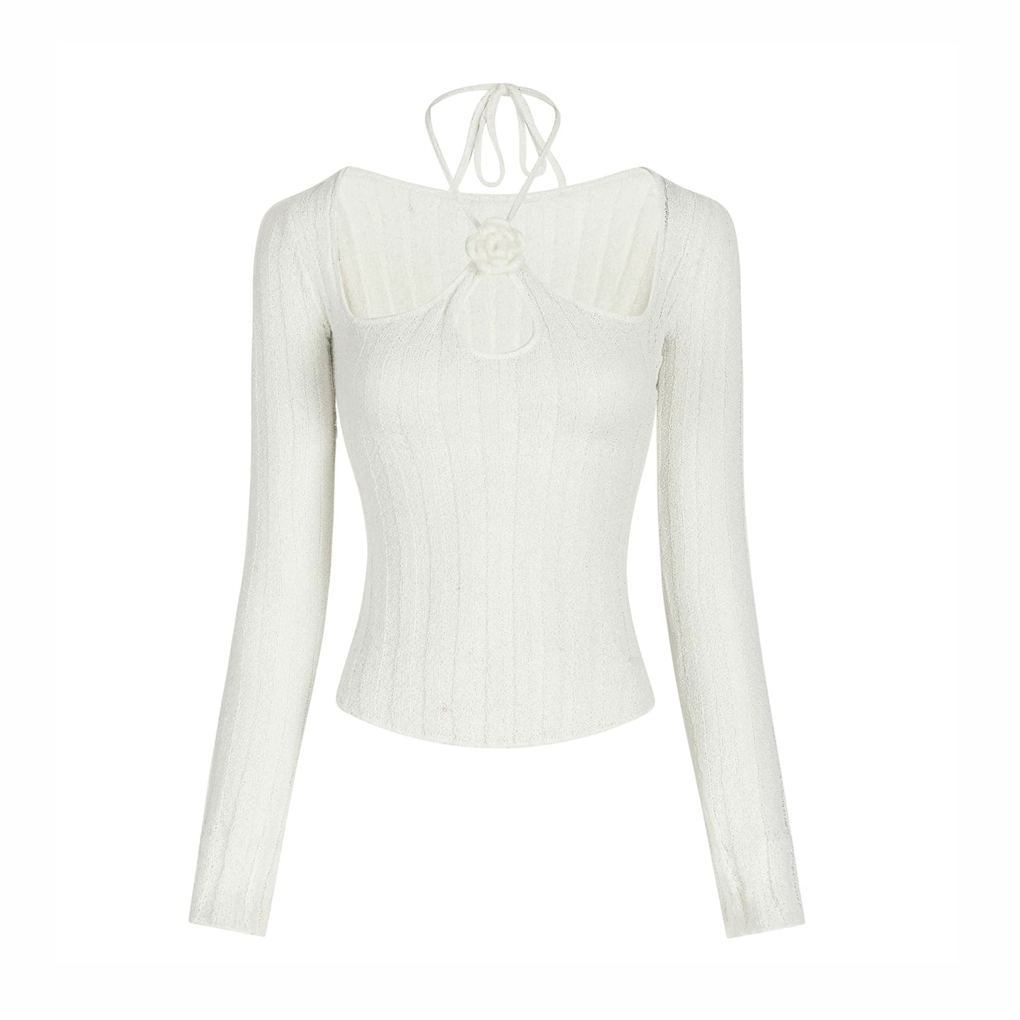 Sweet Lace-Up Knit Top