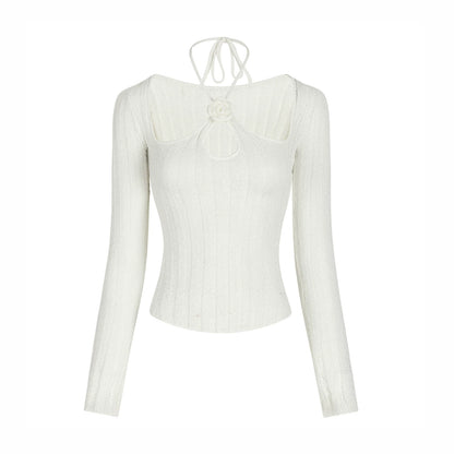 Sweet Lace-Up Knit Top