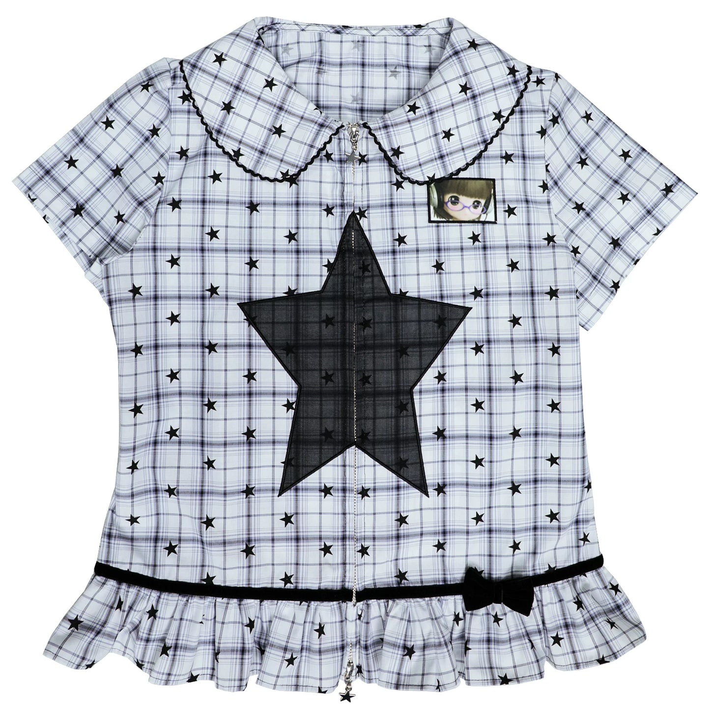 Vintage-Karobluse mit Rüschen