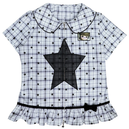 Vintage-Karobluse mit Rüschen